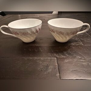 2 Vintage  Teahouse Rose by Dansico Floral Teacups Fine Chinese
